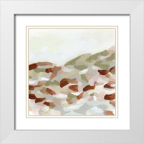 Hillside Mosaic II White Modern Wood Framed Art Print with Double Matting by Vess, June Erica