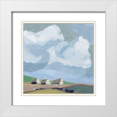A Quiet Village III White Modern Wood Framed Art Print with Double Matting by Wang, Melissa