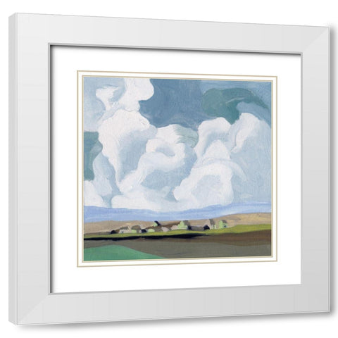 A Quiet Village IV White Modern Wood Framed Art Print with Double Matting by Wang, Melissa