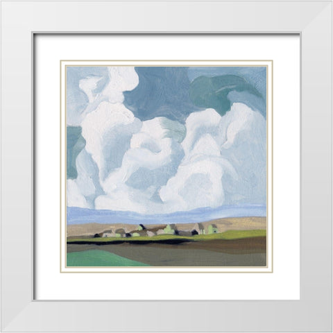 A Quiet Village IV White Modern Wood Framed Art Print with Double Matting by Wang, Melissa