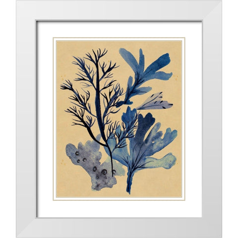 Underwater Forest I White Modern Wood Framed Art Print with Double Matting by Wang, Melissa