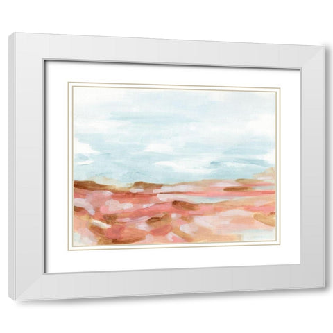 Sunset Shoals II White Modern Wood Framed Art Print with Double Matting by Vess, June Erica