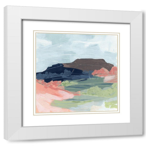 Valley Sweep I White Modern Wood Framed Art Print with Double Matting by Vess, June Erica