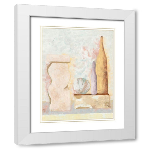 Table Top Stills III White Modern Wood Framed Art Print with Double Matting by Wang, Melissa