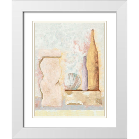 Table Top Stills III White Modern Wood Framed Art Print with Double Matting by Wang, Melissa
