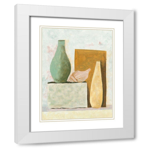 Table Top Stills IV White Modern Wood Framed Art Print with Double Matting by Wang, Melissa