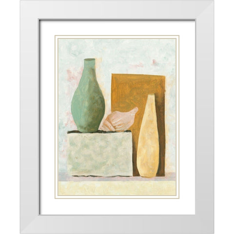 Table Top Stills IV White Modern Wood Framed Art Print with Double Matting by Wang, Melissa