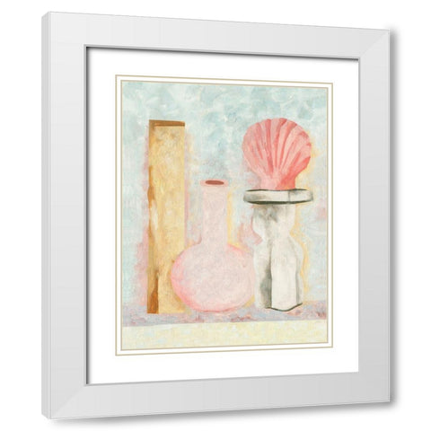Table Top Stills V White Modern Wood Framed Art Print with Double Matting by Wang, Melissa