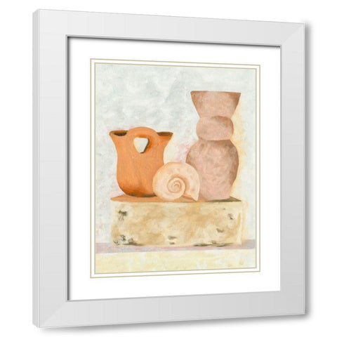 Table Top Stills VI White Modern Wood Framed Art Print with Double Matting by Wang, Melissa