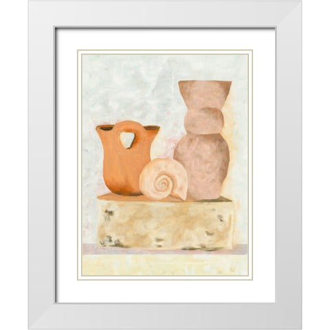 Table Top Stills VI White Modern Wood Framed Art Print with Double Matting by Wang, Melissa