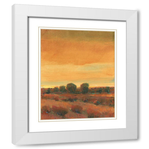 Golden Time I White Modern Wood Framed Art Print with Double Matting by OToole, Tim