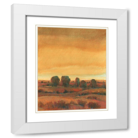 Golden Time II White Modern Wood Framed Art Print with Double Matting by OToole, Tim