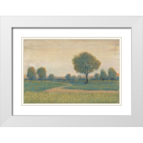 Path at Sunset II White Modern Wood Framed Art Print with Double Matting by OToole, Tim