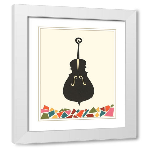 Cut Paper Instruments I White Modern Wood Framed Art Print with Double Matting by Moore, Regina