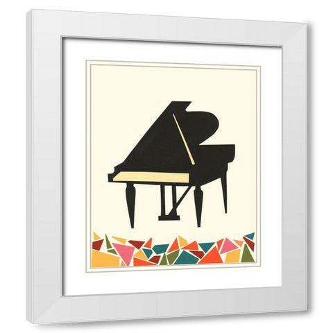 Cut Paper Instruments II White Modern Wood Framed Art Print with Double Matting by Moore, Regina