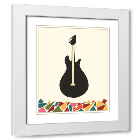 Cut Paper Instruments VII White Modern Wood Framed Art Print with Double Matting by Moore, Regina
