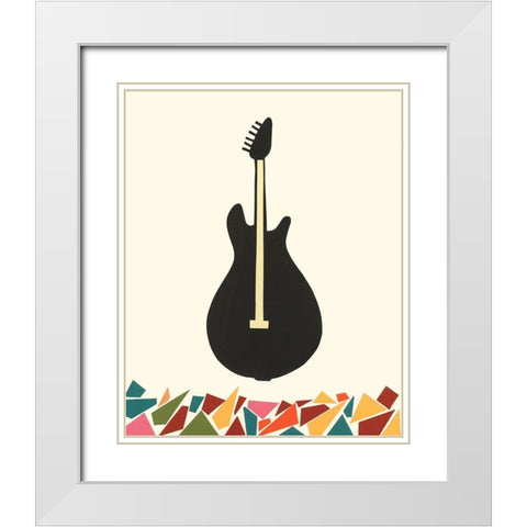 Cut Paper Instruments VII White Modern Wood Framed Art Print with Double Matting by Moore, Regina