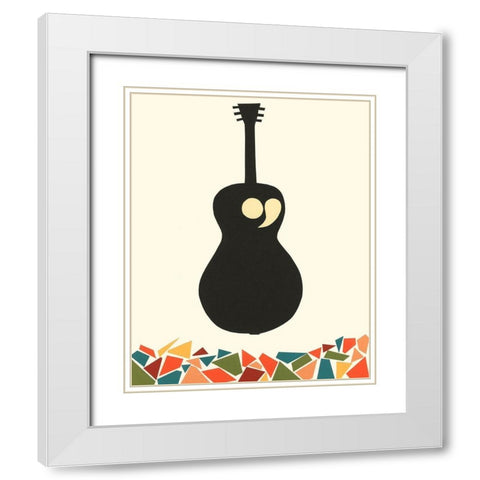 Cut Paper Instruments VIII White Modern Wood Framed Art Print with Double Matting by Moore, Regina