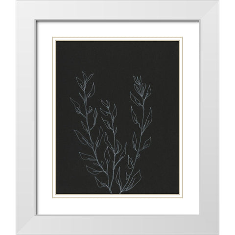 Simple Stalk II White Modern Wood Framed Art Print with Double Matting by Moore, Regina