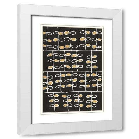 Gold Tested I White Modern Wood Framed Art Print with Double Matting by Moore, Regina