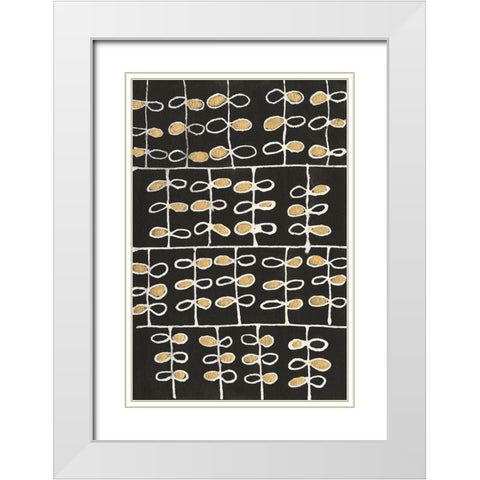 Gold Tested I White Modern Wood Framed Art Print with Double Matting by Moore, Regina