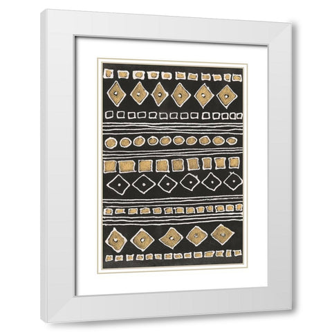 Gold Tested III White Modern Wood Framed Art Print with Double Matting by Moore, Regina