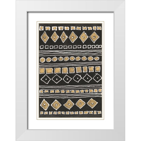 Gold Tested III White Modern Wood Framed Art Print with Double Matting by Moore, Regina