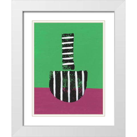 Colorful Isolation II White Modern Wood Framed Art Print with Double Matting by Moore, Regina