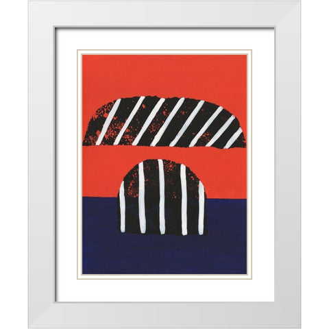 Colorful Isolation III White Modern Wood Framed Art Print with Double Matting by Moore, Regina