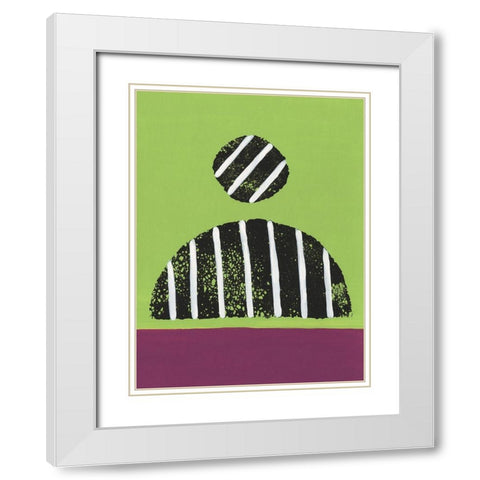 Colorful Isolation IV White Modern Wood Framed Art Print with Double Matting by Moore, Regina