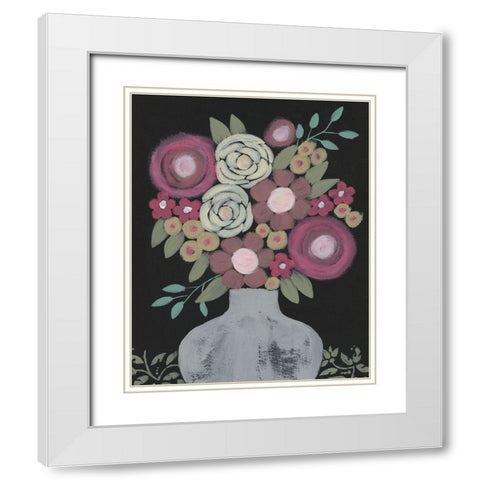 Bundle of Flowers II White Modern Wood Framed Art Print with Double Matting by Moore, Regina