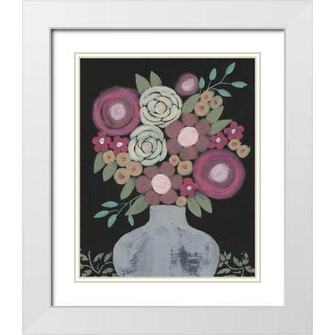 Bundle of Flowers II White Modern Wood Framed Art Print with Double Matting by Moore, Regina