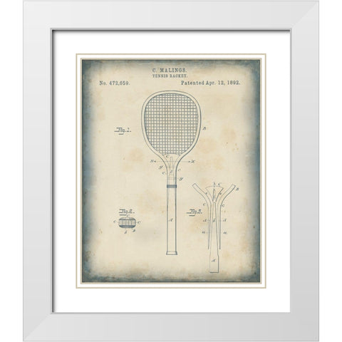 Patented Sport IV White Modern Wood Framed Art Print with Double Matting by Studio W