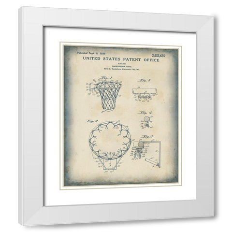 Patented Sport VI White Modern Wood Framed Art Print with Double Matting by Studio W