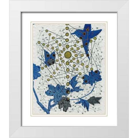 Chakra Web with Bird White Modern Wood Framed Art Print with Double Matting by Arbel, Lori