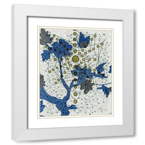 Chakra Web with Butterfly White Modern Wood Framed Art Print with Double Matting by Arbel, Lori