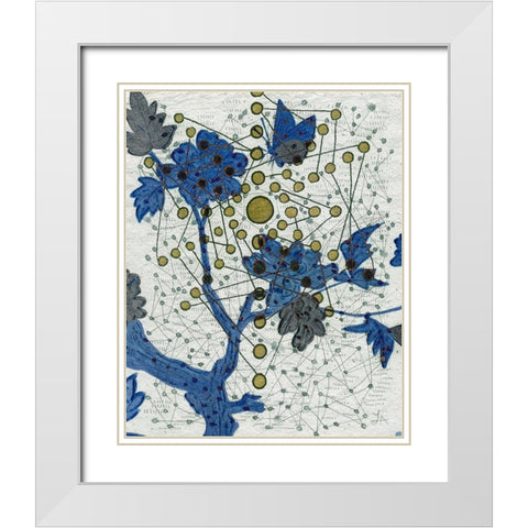 Chakra Web with Butterfly White Modern Wood Framed Art Print with Double Matting by Arbel, Lori