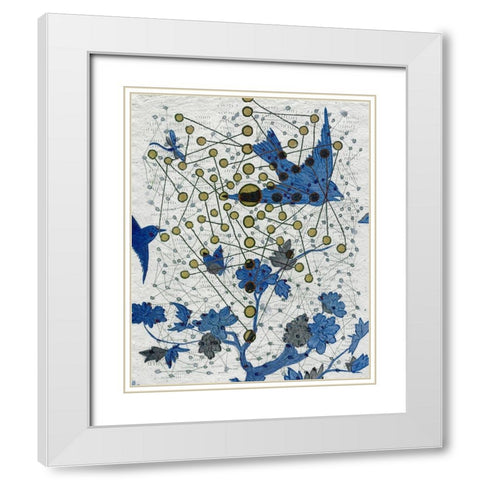 Chakra Web with Wings White Modern Wood Framed Art Print with Double Matting by Arbel, Lori