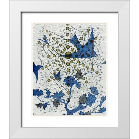 Chakra Web with Wings White Modern Wood Framed Art Print with Double Matting by Arbel, Lori