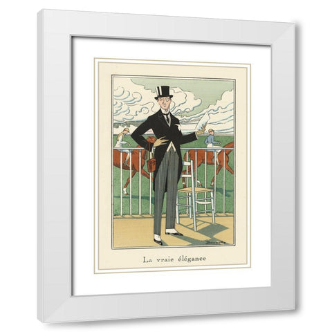 Mens Fashion I White Modern Wood Framed Art Print with Double Matting by DeNardo, Laura