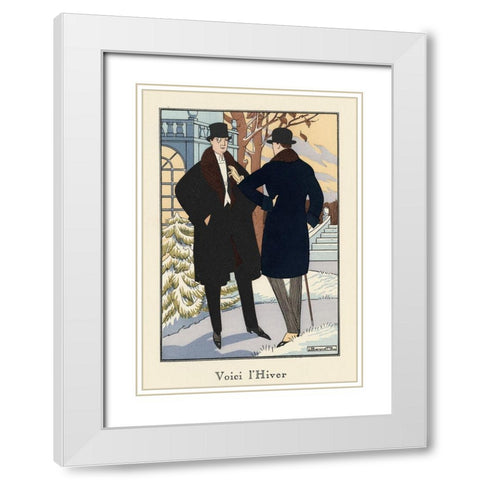 Mens Fashion II White Modern Wood Framed Art Print with Double Matting by DeNardo, Laura