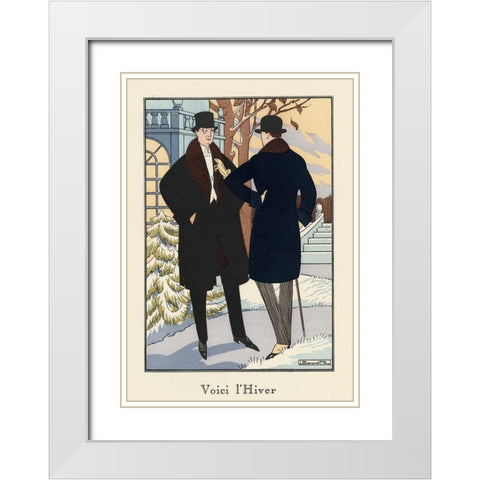 Mens Fashion II White Modern Wood Framed Art Print with Double Matting by DeNardo, Laura