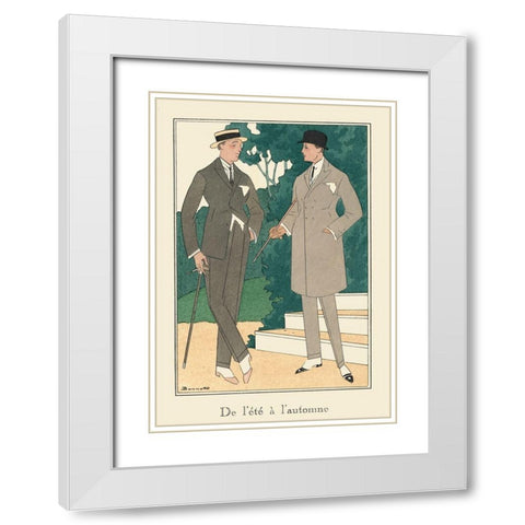 Mens Fashion III White Modern Wood Framed Art Print with Double Matting by DeNardo, Laura