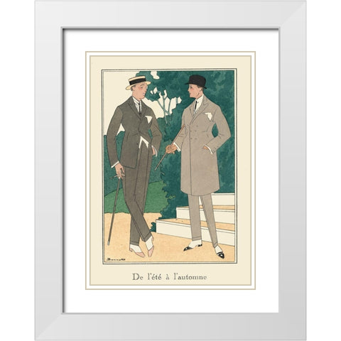 Mens Fashion III White Modern Wood Framed Art Print with Double Matting by DeNardo, Laura