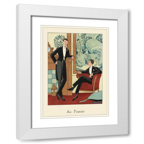Mens Fashion IV White Modern Wood Framed Art Print with Double Matting by DeNardo, Laura
