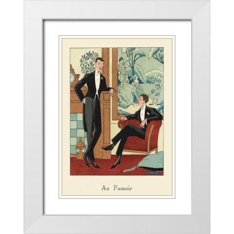 Mens Fashion IV White Modern Wood Framed Art Print with Double Matting by DeNardo, Laura
