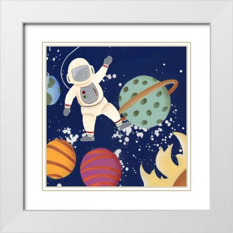 Future Space Explorer I White Modern Wood Framed Art Print with Double Matting by Moore, Regina