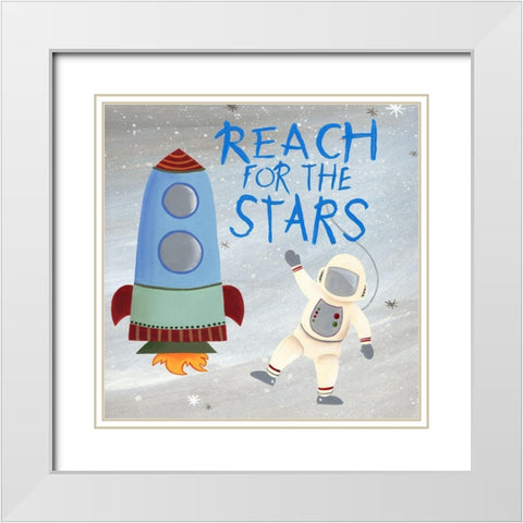 Future Space Explorer IV White Modern Wood Framed Art Print with Double Matting by Moore, Regina