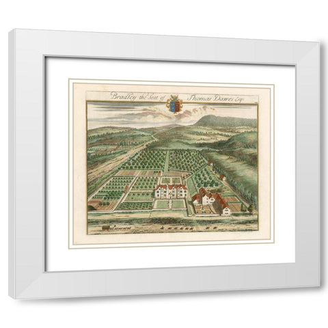 Kips Garden Views I White Modern Wood Framed Art Print with Double Matting by Kip, Johannes