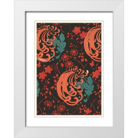 Japanese Graphic Design II White Modern Wood Framed Art Print with Double Matting by Furuya, Korin